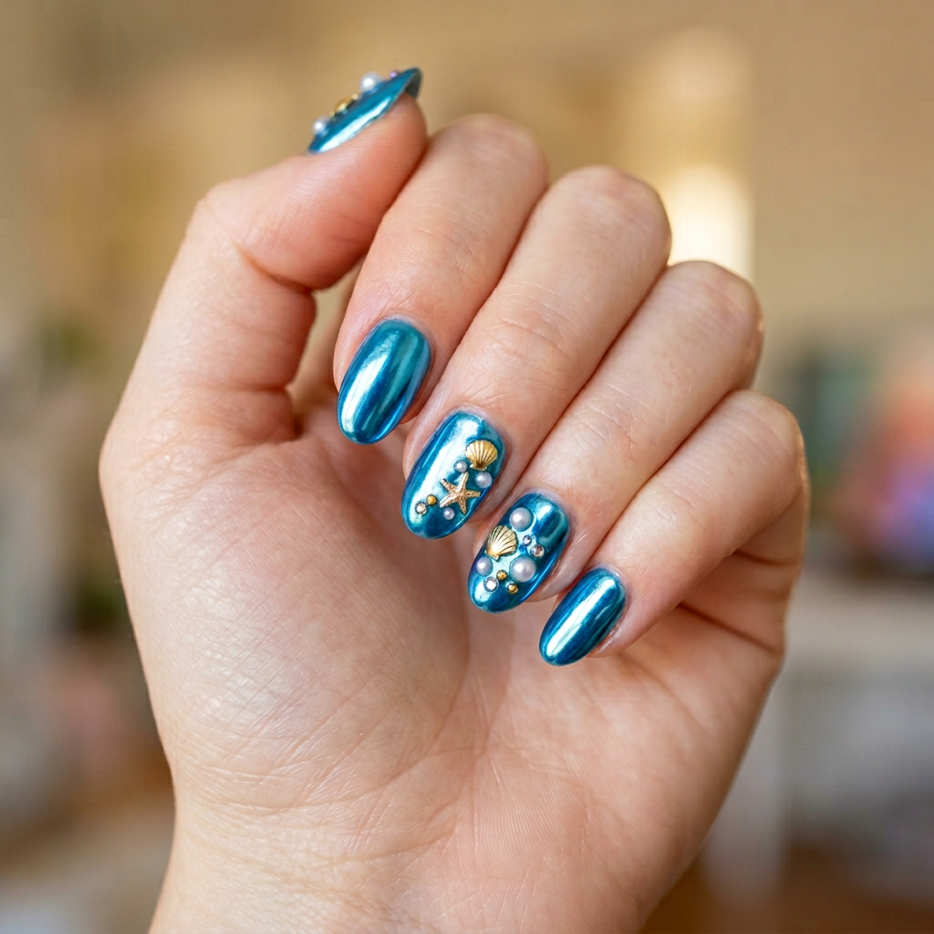 Seashell Blue Chrome