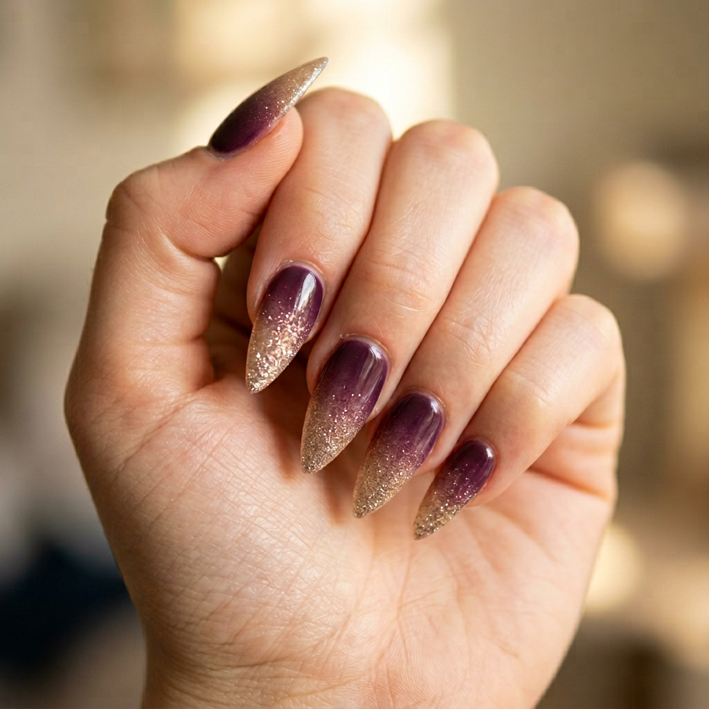 Plum to Champagne Ombre